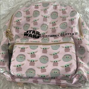 Star Wars Pink Backpack with Baby Yoda Design
